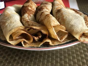 Como tortitas que en lugar buñuelos de plátano cocido.