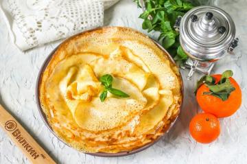 Tortitas de natillas con kéfir y agua hirviendo