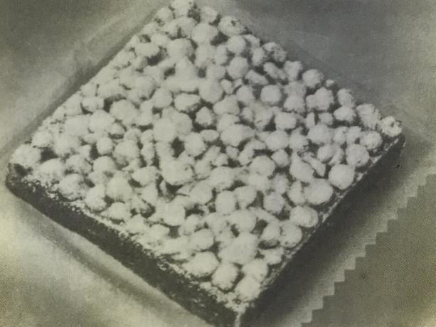 Torta de la fantasía. Foto del libro "La producción de tartas y pasteles," 1976 