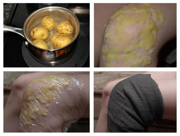 El uso de las patatas a conjunta cálido