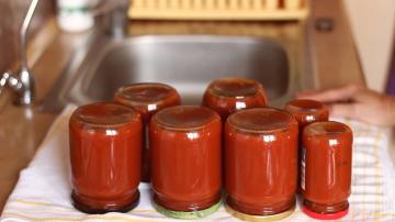Salsa de tomate hecha en casa para el invierno 🍅 cosecha Salsa de tomate