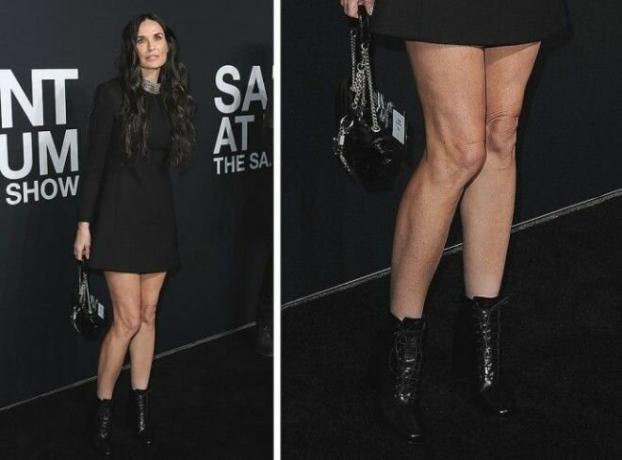 En una foto de Demi Moore. ¿Cree que sus piernas se vean mal? I - no!