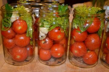 Los tomates marinados "Zadonsk" para el invierno