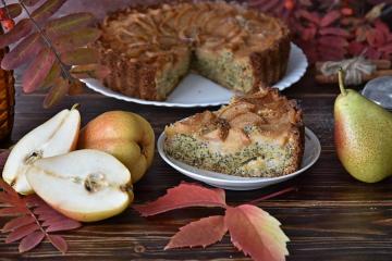 Pastel de pera caramelizada