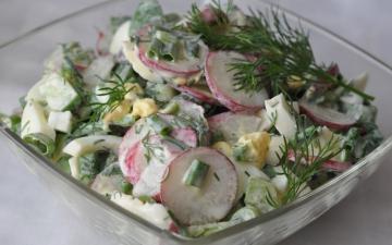 Ensalada de rábanos en un apuro. Sencillo y muy sabroso !!!