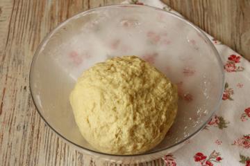 Pastel de arena delicioso relleno de cebolla y queso fundido