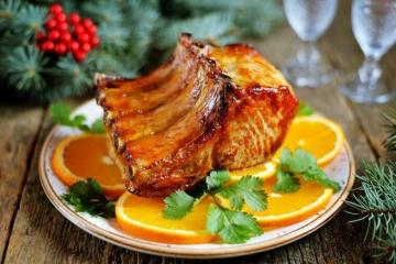 Mesa de Año Nuevo 2020: jugosa carne de cerdo con las naranjas