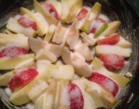 Antes de hornear manzanas.
