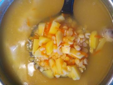 PP deliciosa sopa de guisantes con kopchenostey🔥 gusto, pero sin ahumar.