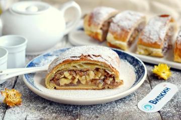 Strudel con manzanas y nueces