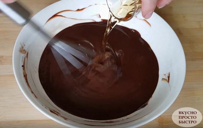 Proceso de preparación del postre de chocolate
