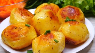 Patatas en el horno con un crujiente